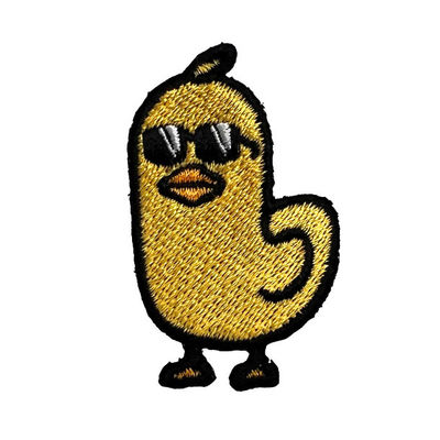 Gelbes Huhn zum Aufnähen, bestickte Aufnäher, keine schrumpfenden Aufnäher für individuelle Kleidung